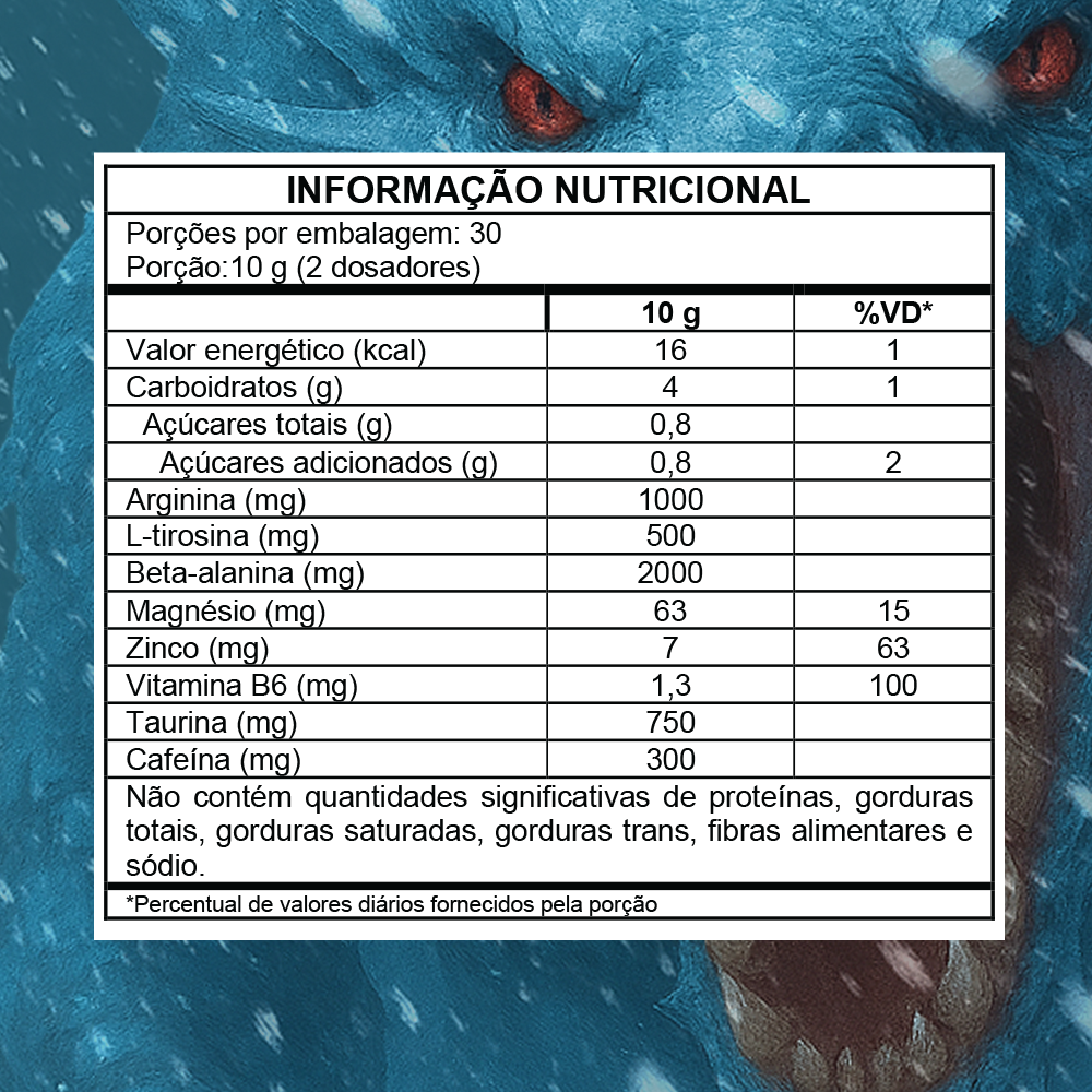 Tabela nutricional Frost Ice Labz